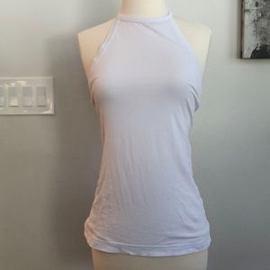LULU LEMON 🍋 white high neck halter tank top